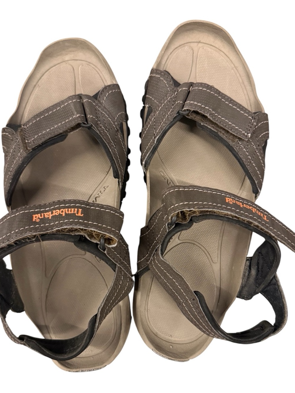 TIMBERLAND Mens Brown Double Strap Outdoors Hiking BSFP Sandals Size 10